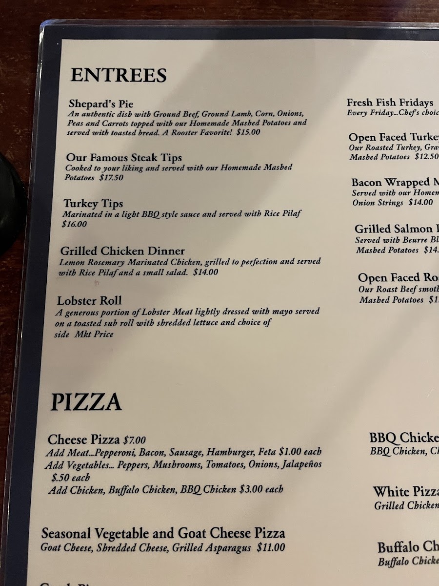 Red Rooster Bar and Grill Photo Menu 7