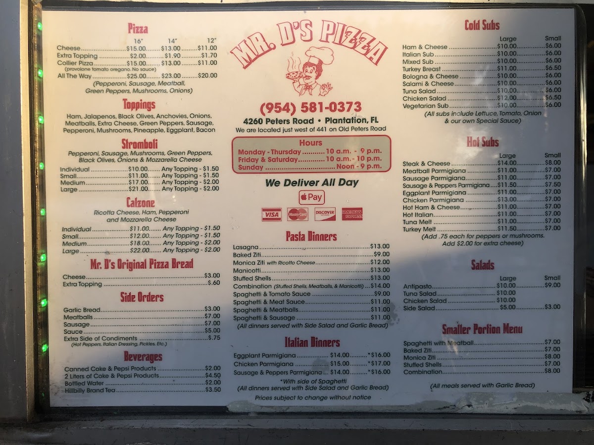 Mr D's Pizza Photo Menu 10