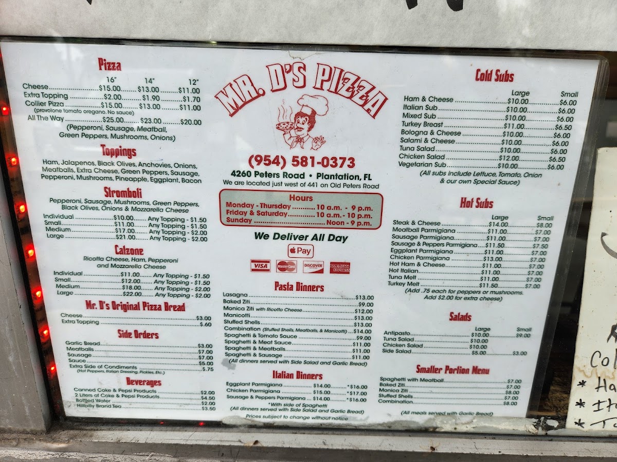 Mr D's Pizza Photo Menu 6