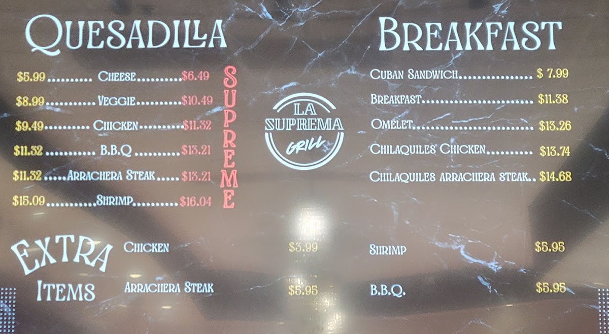 La Suprema Bakery & Panaderia Photo Menu 3