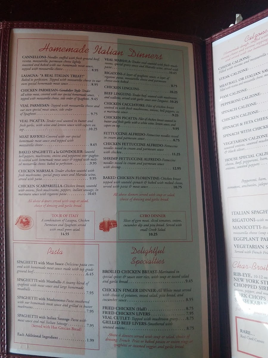 Gondolier Pizza & Steak House Photo Menu 10