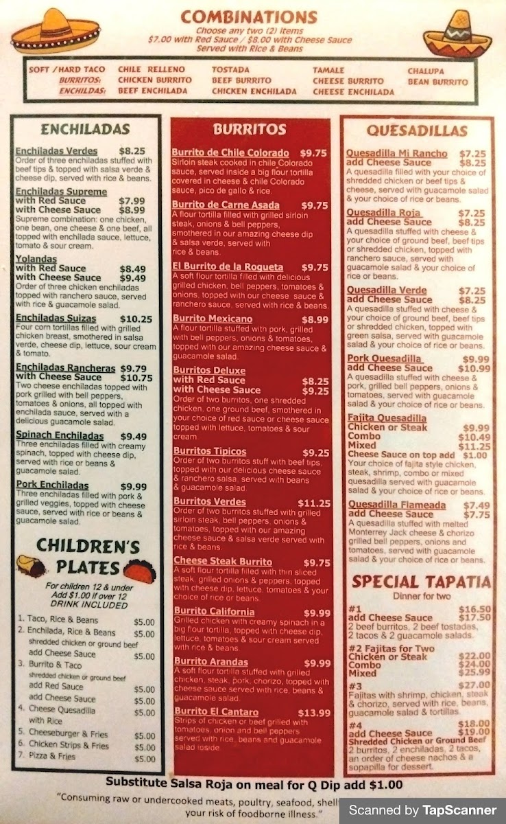 El Cantarito Mexican Restaurant Photo Menu 3