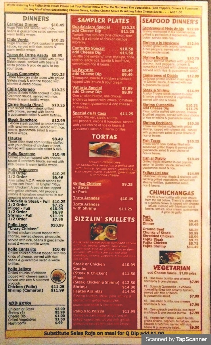 El Cantarito Mexican Restaurant Photo Menu 4