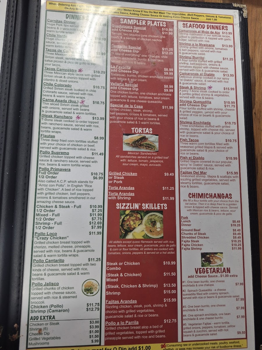 El Cantarito Mexican Restaurant Photo Menu 5
