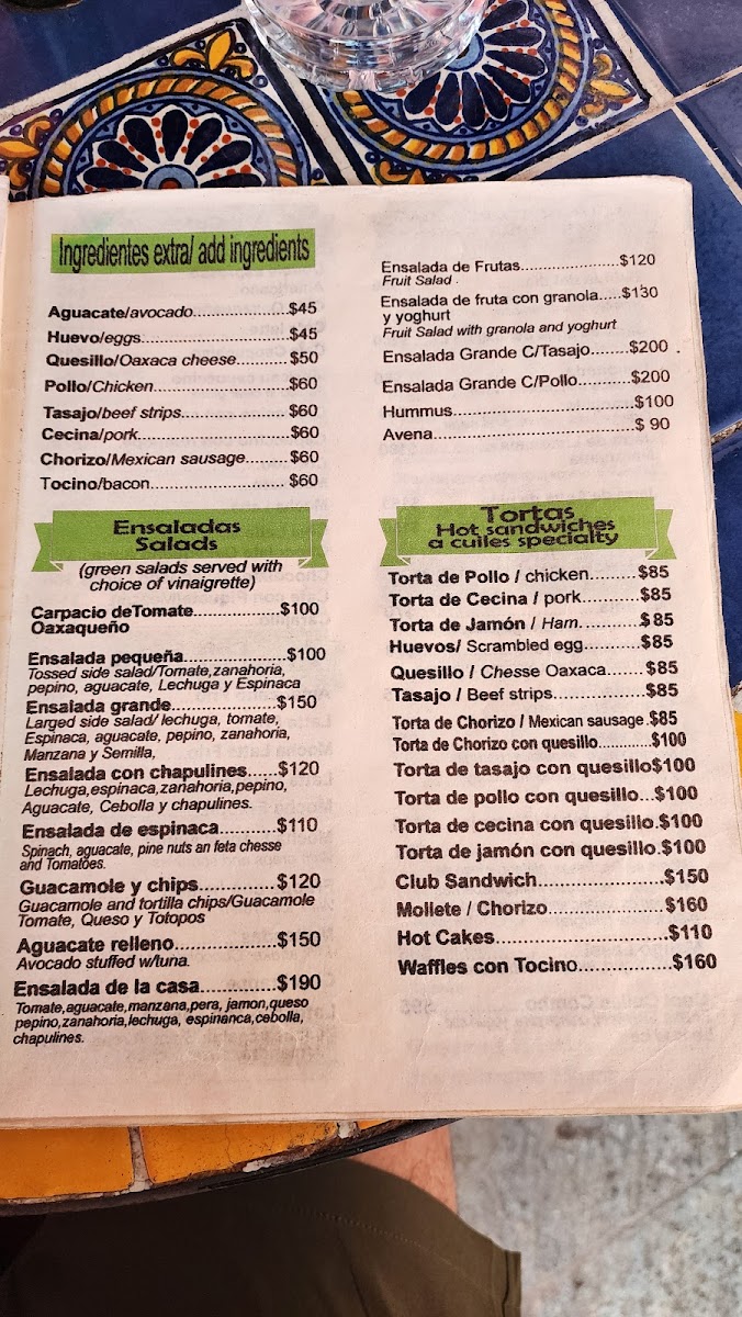 Cafe Los Cuiles Photo Menu 4