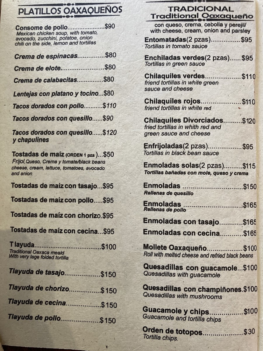 Cafe Los Cuiles Photo Menu 6