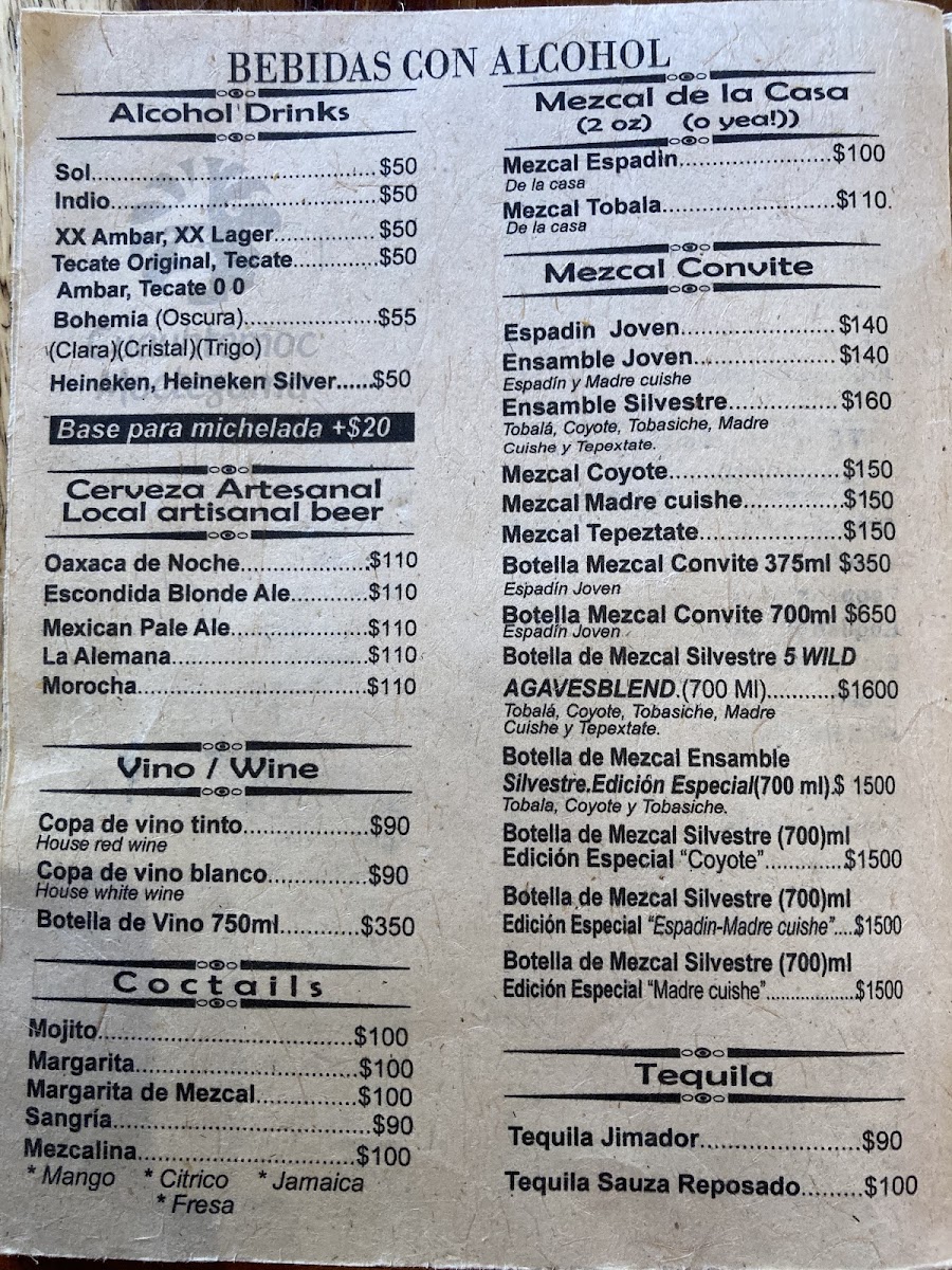 Cafe Los Cuiles Photo Menu 8