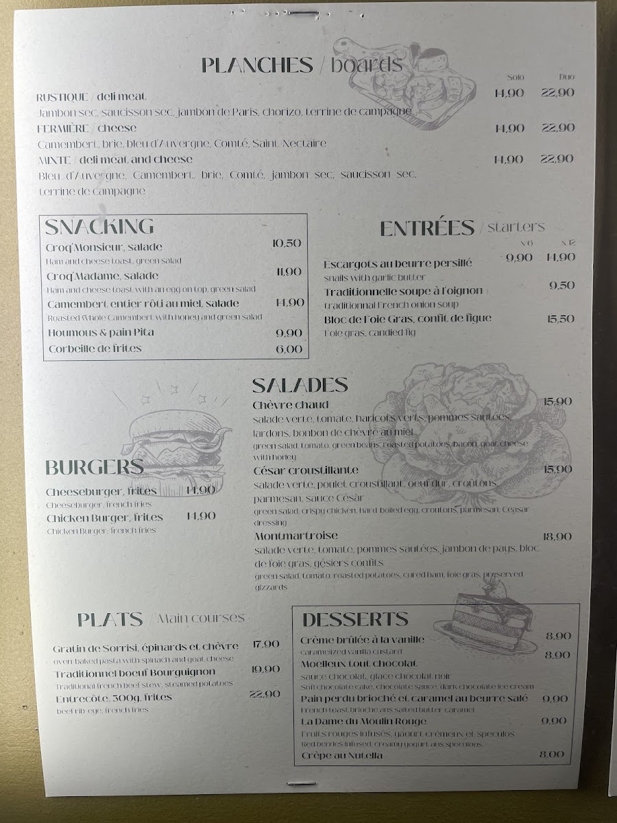 Au Rendez-Vous des Amis Photo Menu 1