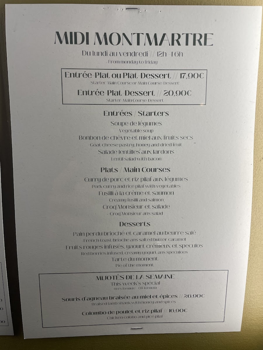 Au Rendez-Vous des Amis Photo Menu 4