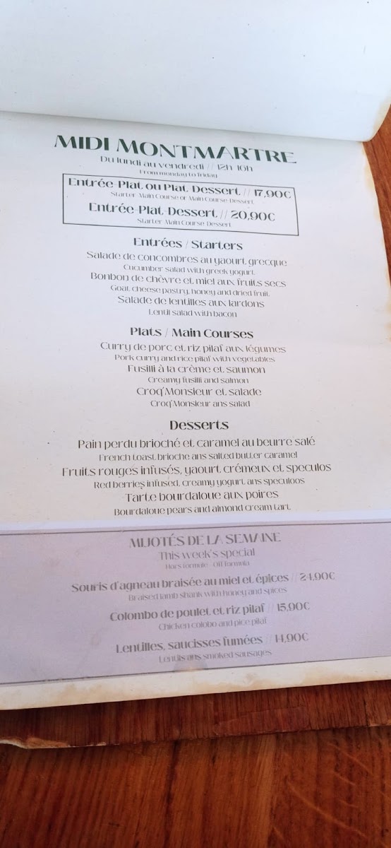 Au Rendez-Vous des Amis Photo Menu 6