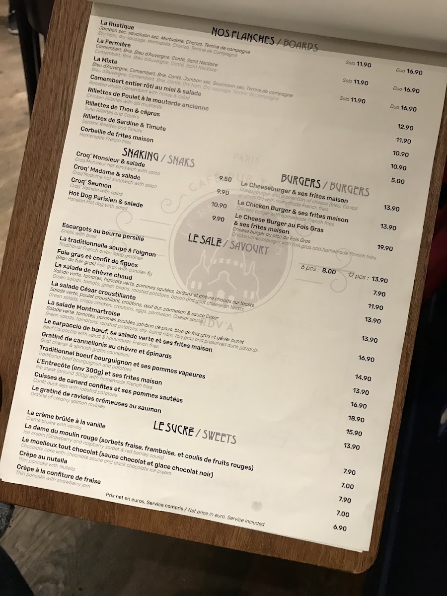 Au Rendez-Vous des Amis Photo Menu 8