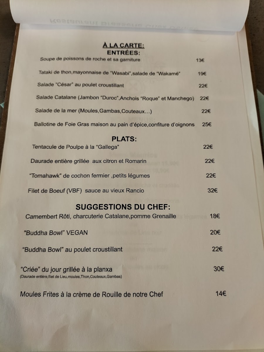 Chez Denise Photo Menu 10