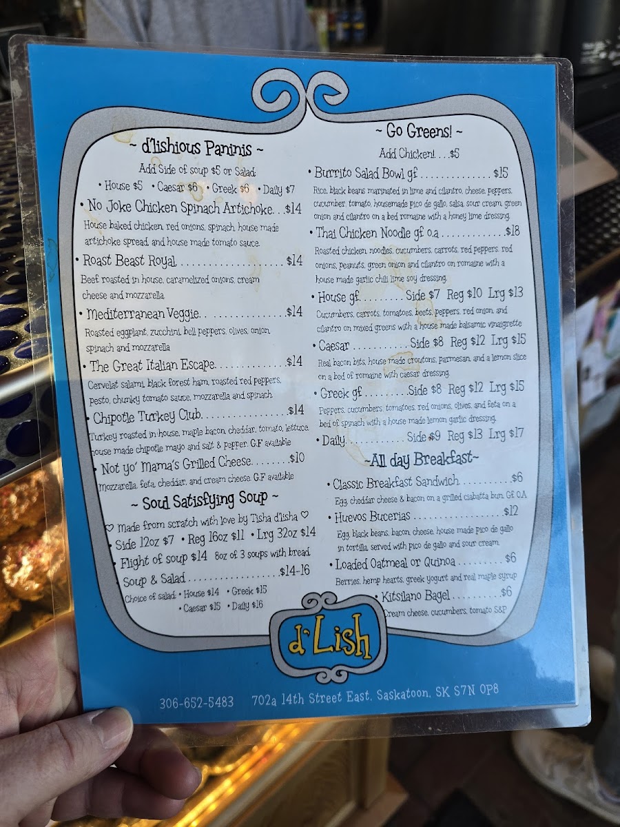 D'Lish by Tish Cafe Photo Menu 3