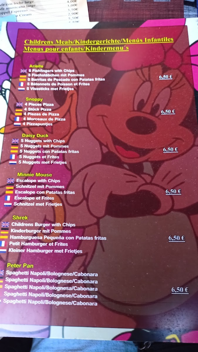 Hollywood Diner Cala Millor Photo Menu 8