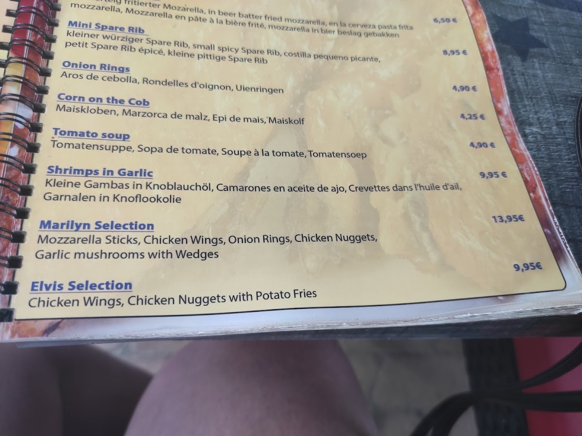 Hollywood Diner Cala Millor Photo Menu 9