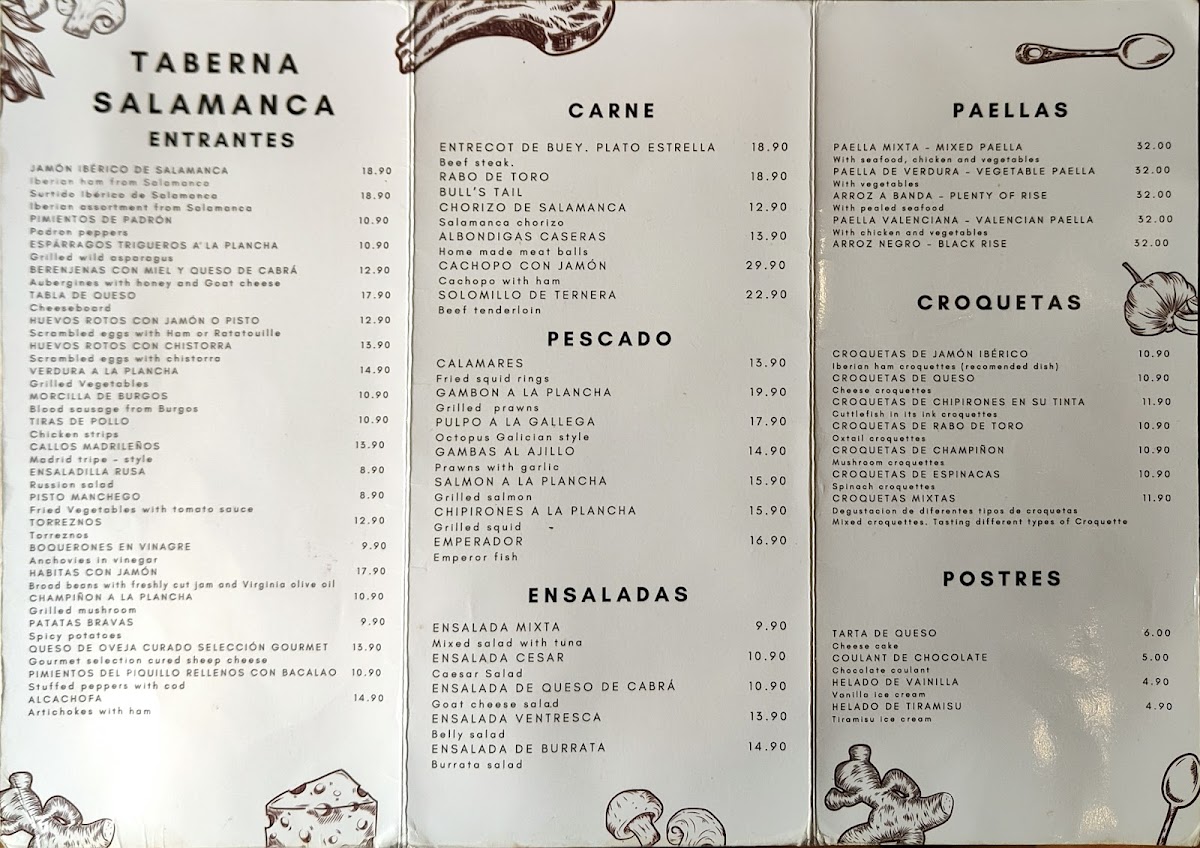 Taberna Salamanca Photo Menu 1