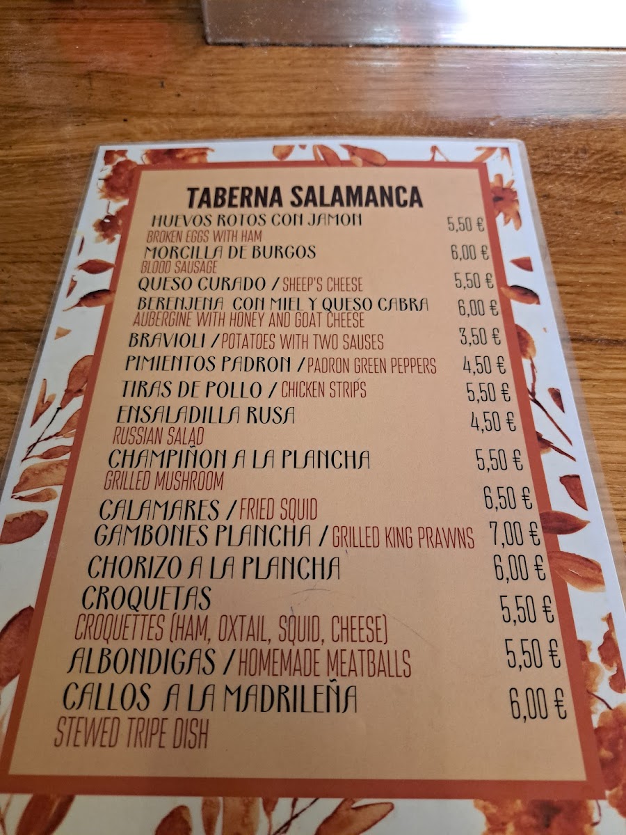 Taberna Salamanca Photo Menu 10