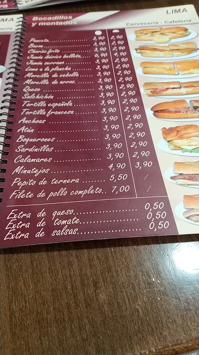Bar Lima Photo Menu 4