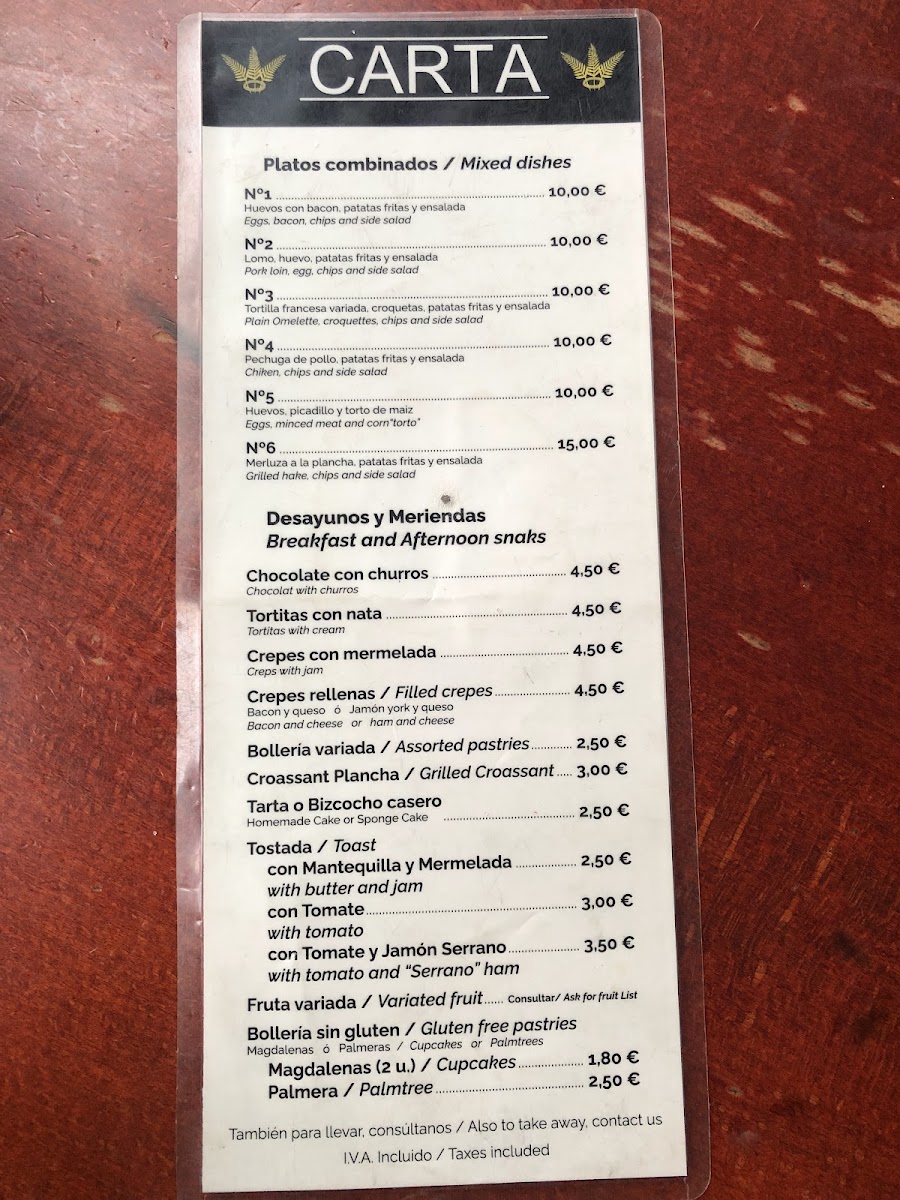 Cafetería Bitácora Photo Menu 1