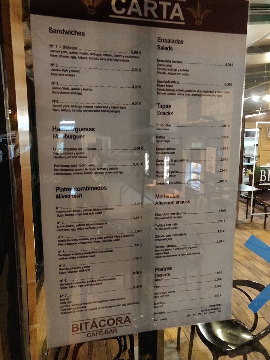 Cafetería Bitácora Photo Menu 3