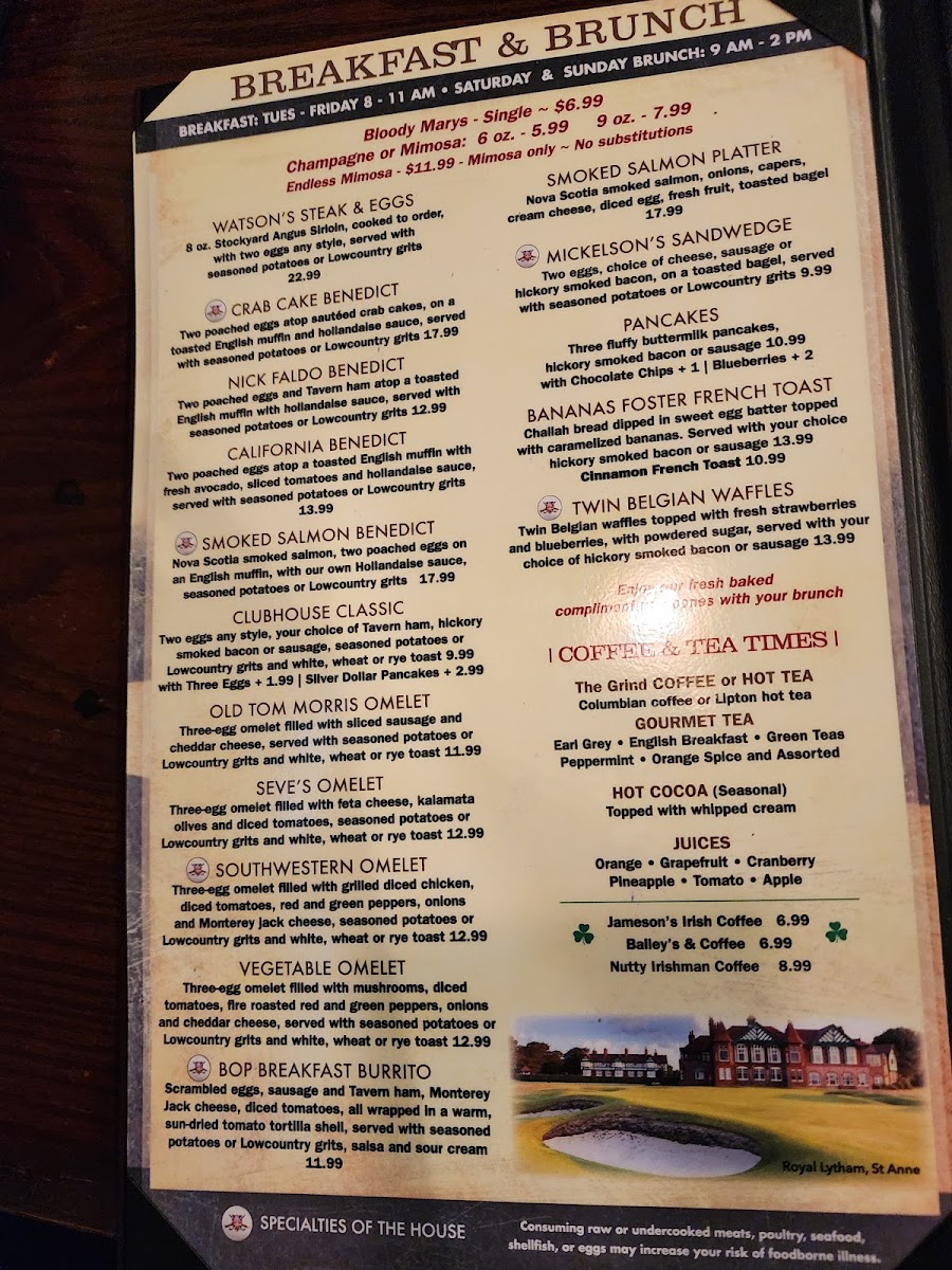 British Open Pub of Bluffton Photo Menu 2
