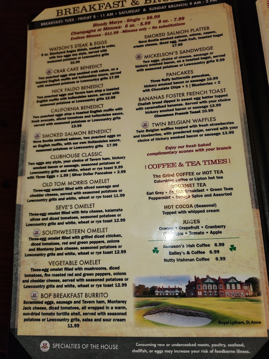 British Open Pub of Bluffton Photo Menu 4