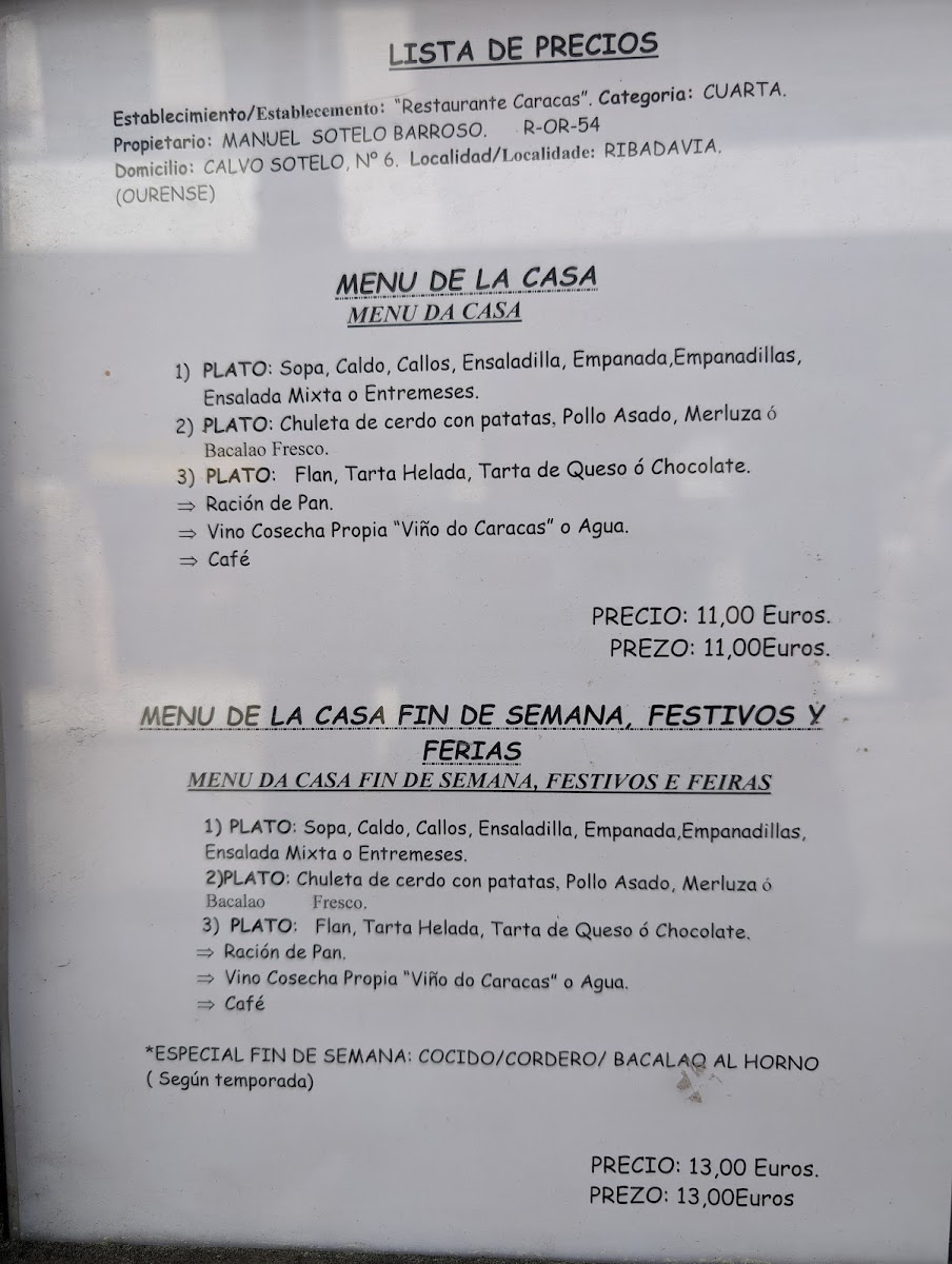 Restaurante Caracas Photo Menu 2