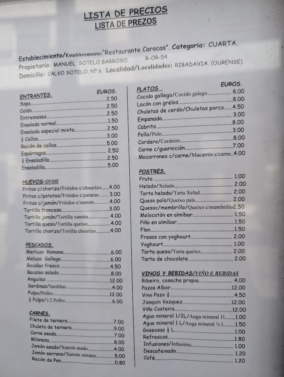 Restaurante Caracas Photo Menu 3