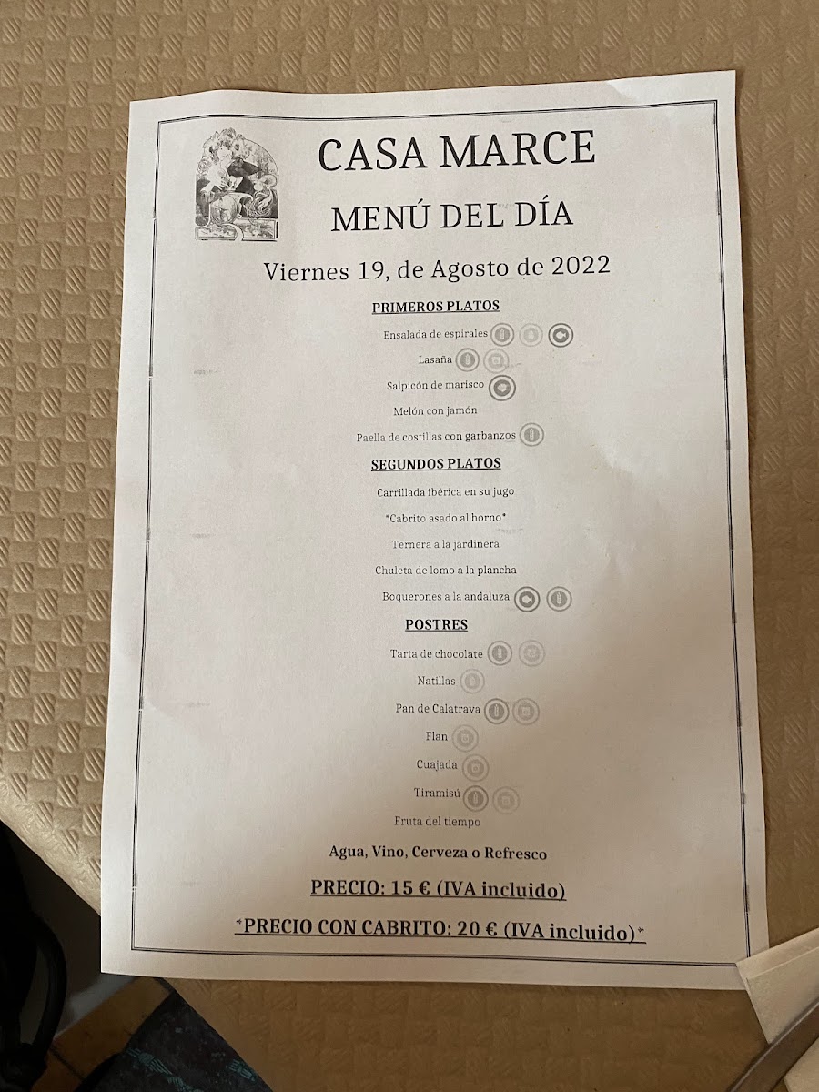 Restaurante Casa Marce Photo Menu 6
