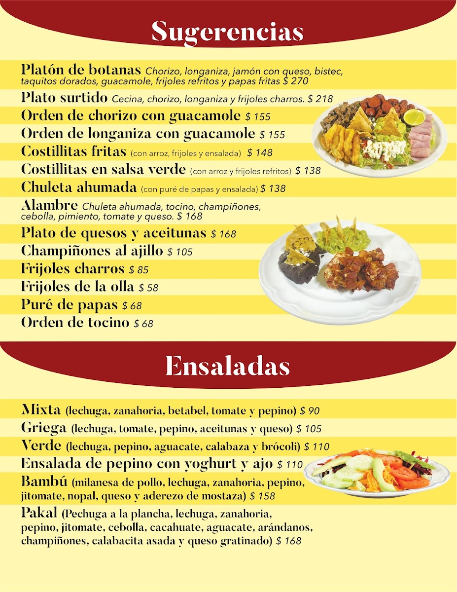 Maya Pakal Restaurant Photo Menu 1