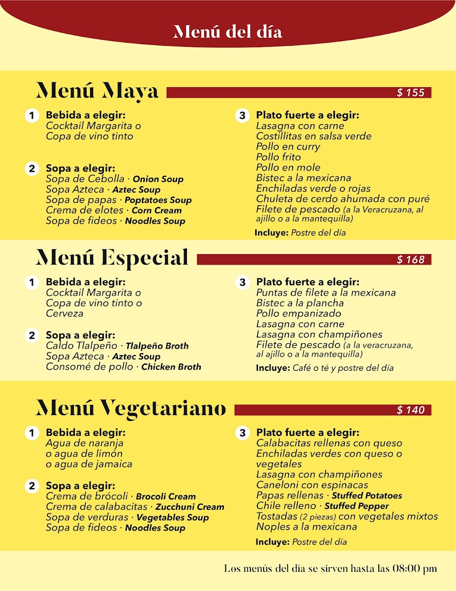 Maya Pakal Restaurant Photo Menu 6