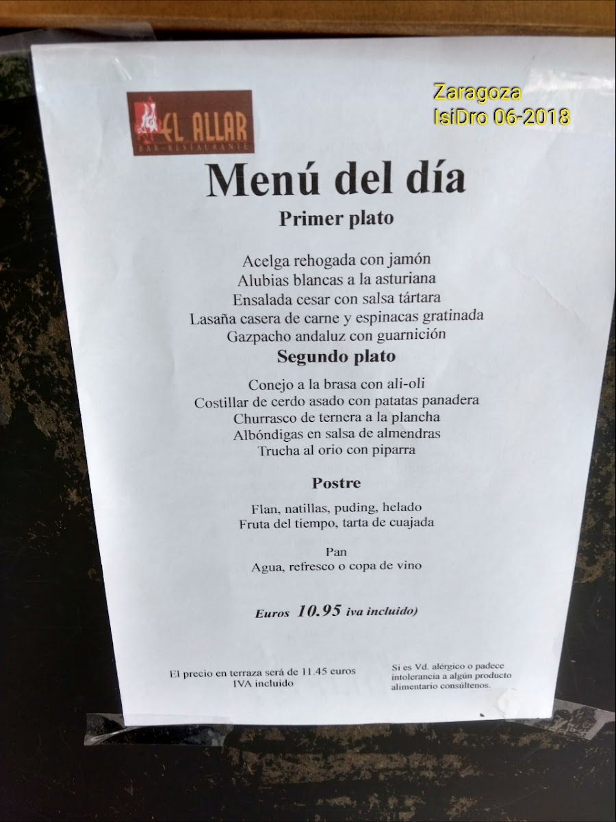 Restaurante El Allar Photo Menu 8