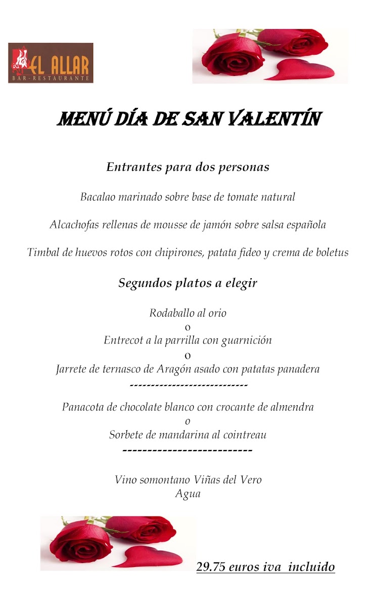 Restaurante El Allar Photo Menu 9