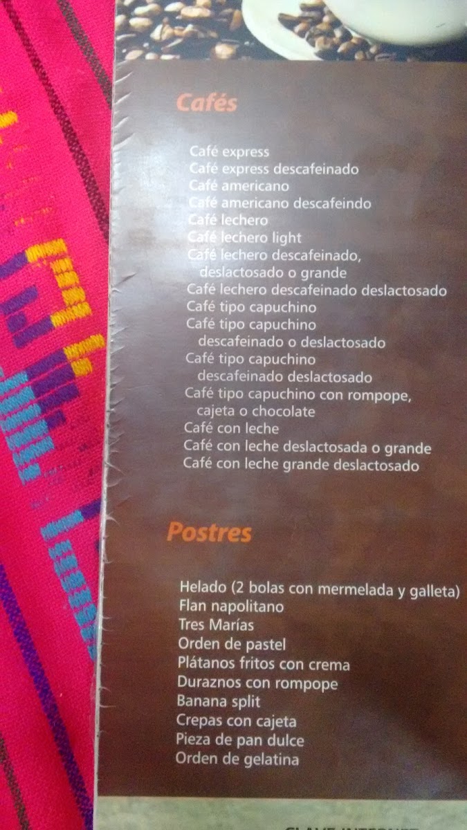 Cafe y Restaurante La Parroquia Photo Menu 2