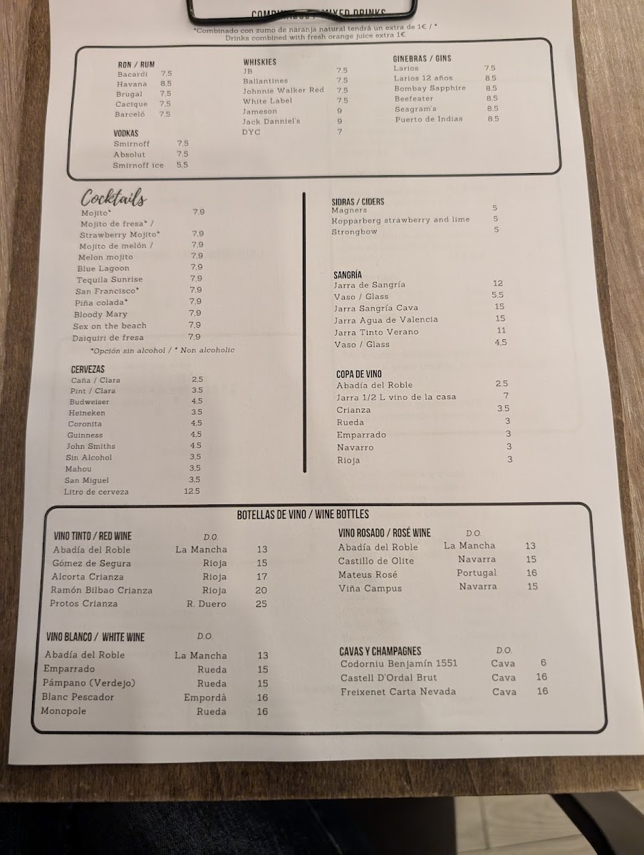 Cafe Román Photo Menu 1