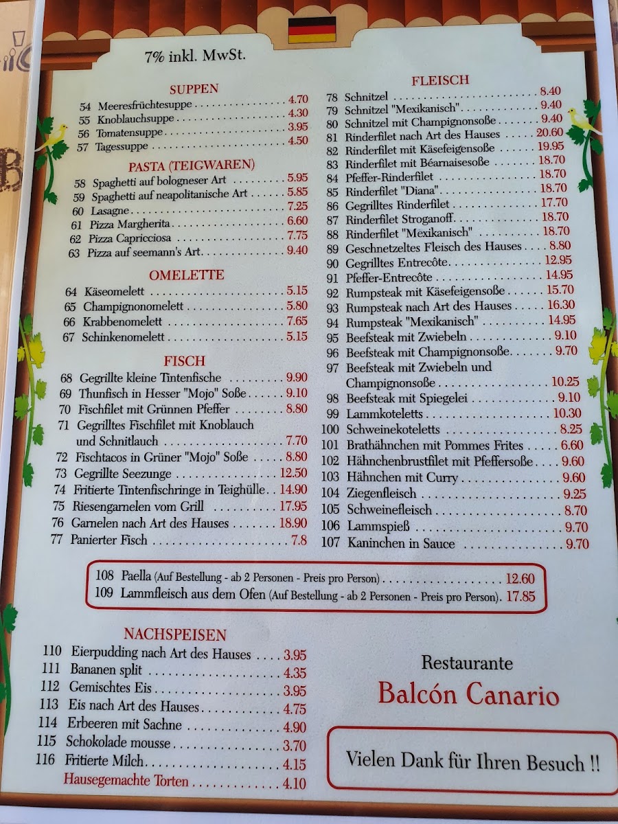 Restaurante Balcon Canario Photo Menu 10