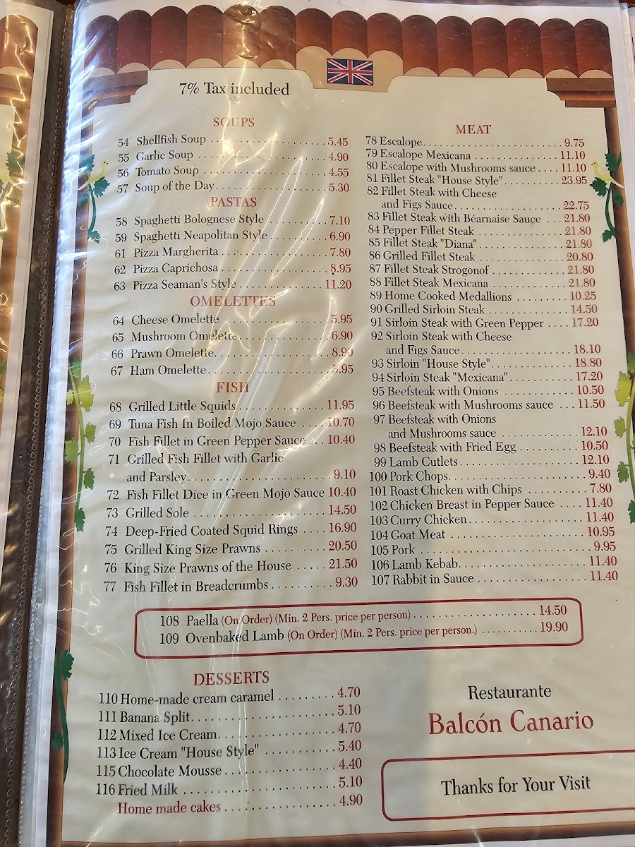 Restaurante Balcon Canario Photo Menu 5