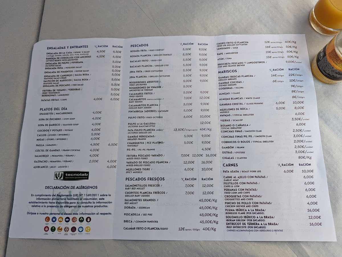Restaurante Bar El Rubio Photo Menu 3