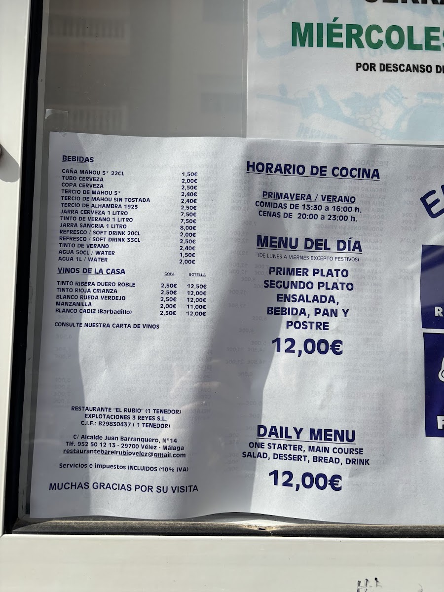 Restaurante Bar El Rubio Photo Menu 4
