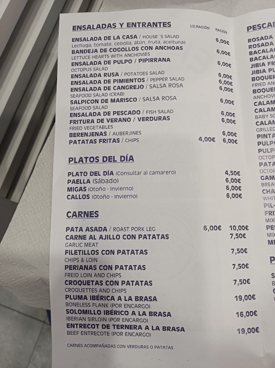 Restaurante Bar El Rubio Photo Menu 5