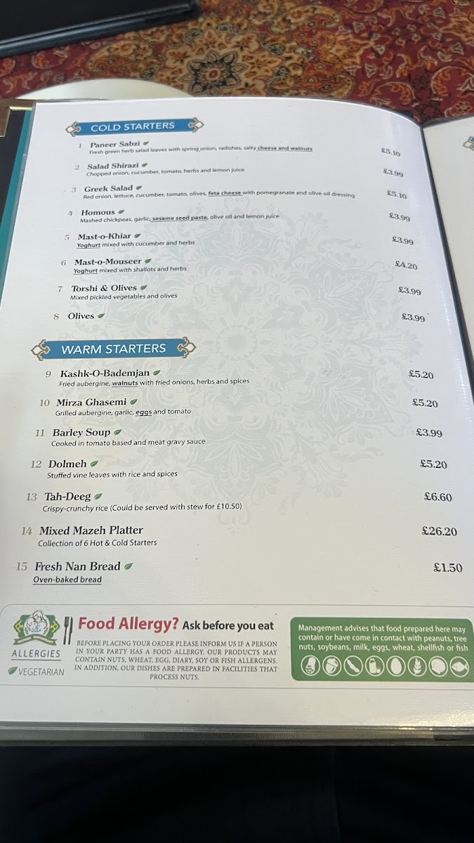 Mother Restaurant Photo Menu 3