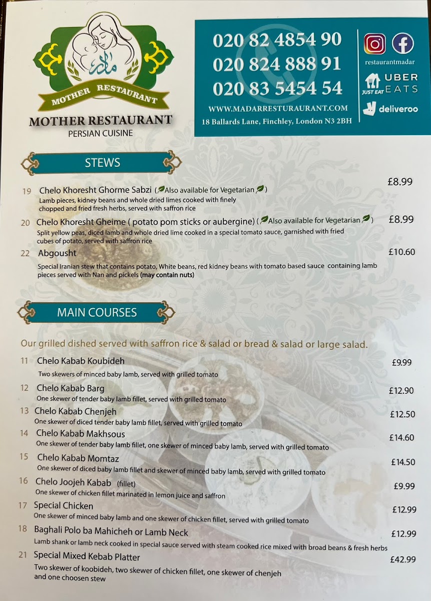 Mother Restaurant Photo Menu 6