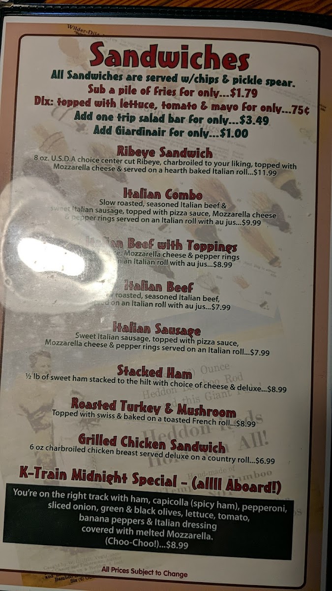 Wounded Minnow Saloon Photo Menu 8
