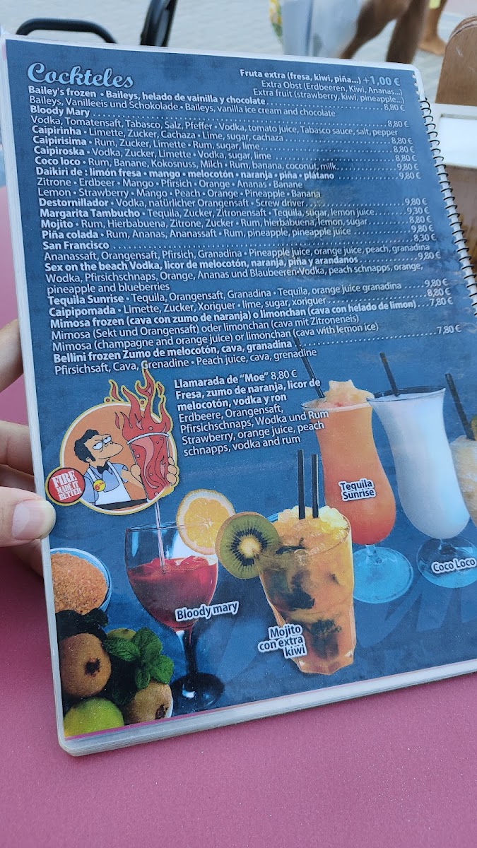 Tambucho Bar Photo Menu 2