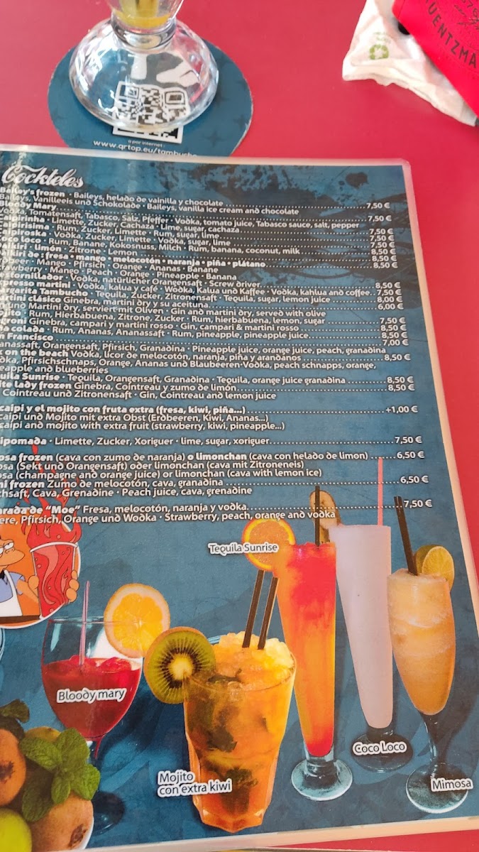 Tambucho Bar Photo Menu 9