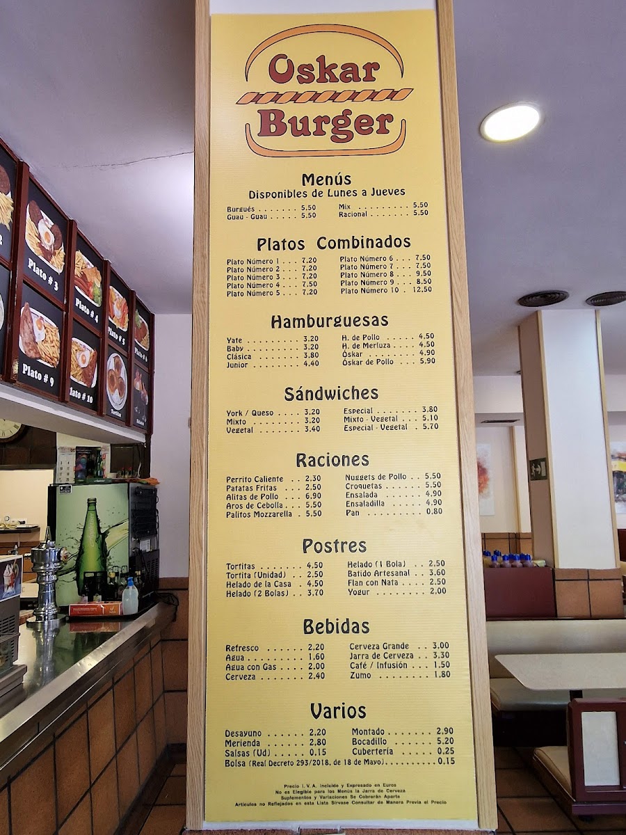Oskar Burger Móstoles Photo Menu 1
