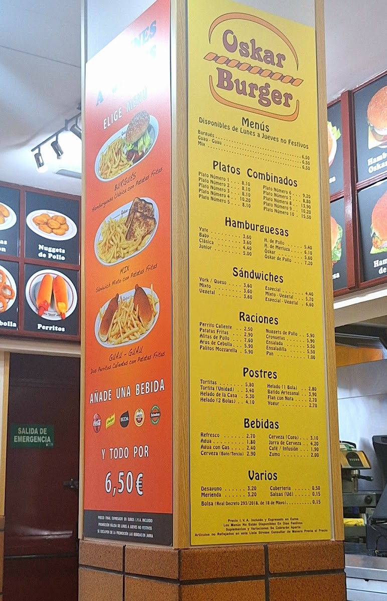 Oskar Burger Móstoles Photo Menu 2