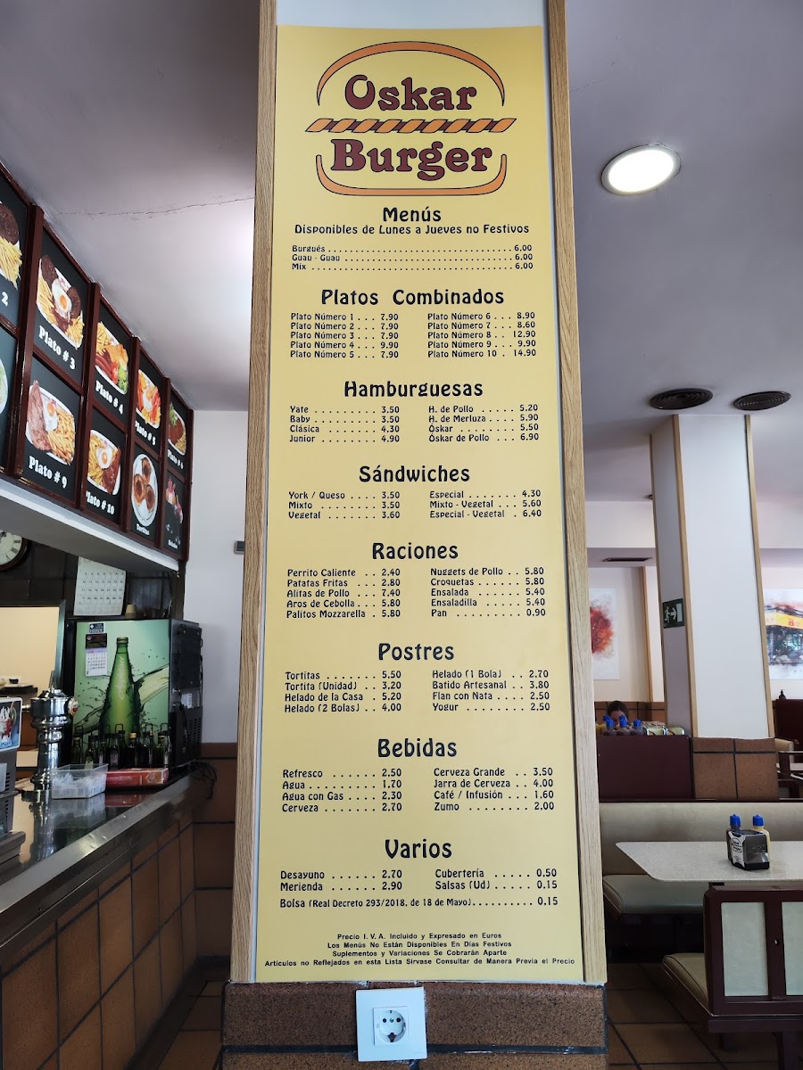 Oskar Burger Móstoles Photo Menu 3