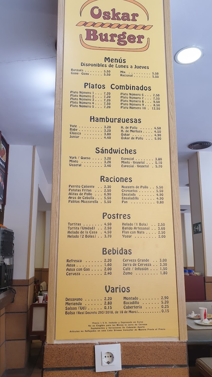 Oskar Burger Móstoles Photo Menu 4