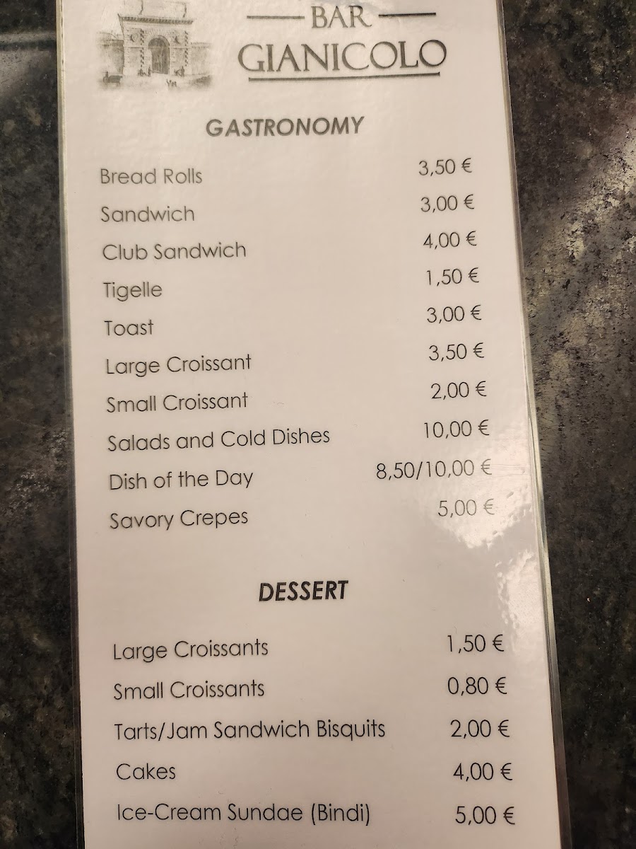 Bar Gianicolo Photo Menu 5